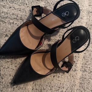 Clio Black Strappy Heels